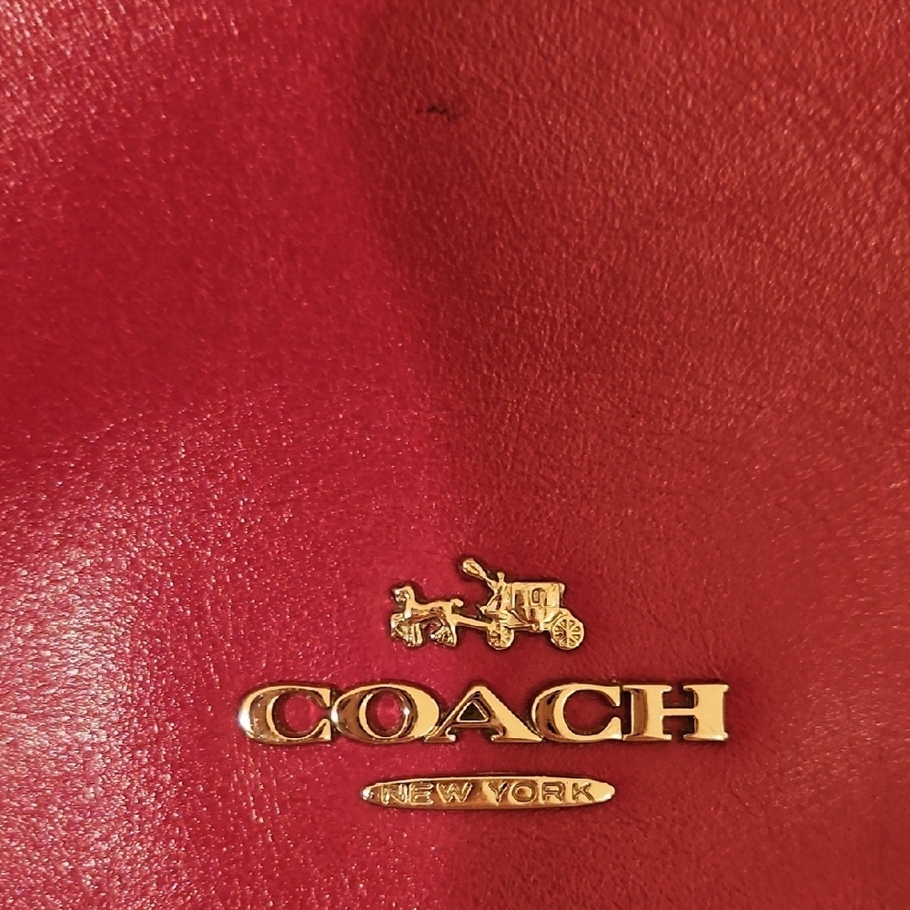 Coach Wine Leather Crossbody Bag - Picture 7 of 8